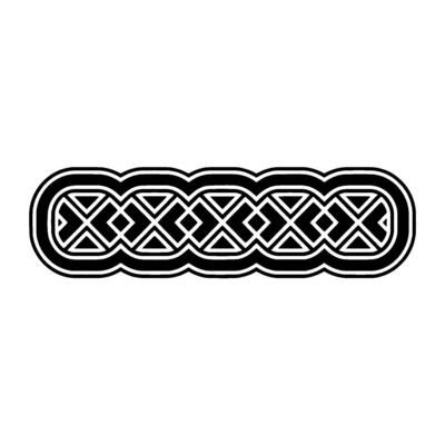 Geometric Celtic Border, Intricate Black White - Pattern