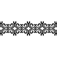 Intricate Black Border, Decorative Swirls, Vintage - Pattern vector