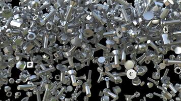 Dynamic Animated Screw and bolt transition vertical wipe with alpha video
