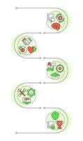 ADKAR model infographic vertical sequence. Organizational change management. Corporate business. Visualization infochart with 5 steps. Circles workflow vector