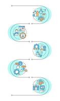 Gap analysis tools infographic vertical sequence. Performance improvement. Business research.Visualization infochart with 5 steps. Circles workflow vector