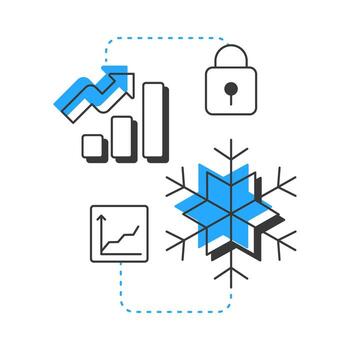 Refreeze modern linear concept icon. Organization culture. Reinforcing new behaviors. Lewin change management model. Flat outline elements connected with dotted lines. Creative visual. Easy to edit vector