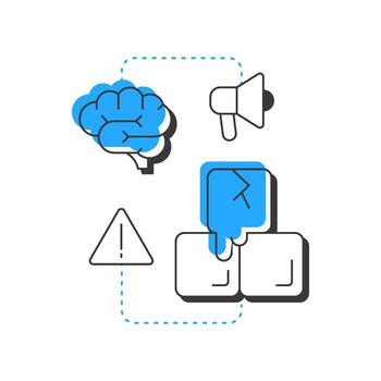 descongelar Actual estado moderno lineal concepto icono. aceptar transformación necesario. lewin cambio administración modelo. plano contorno elementos conectado con punteado líneas. creativo visual. fácil a editar vector