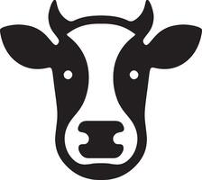 A cow head icon on a white background vector