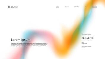 landing page colorful design vector