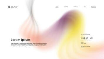 landing page abstract wave design vector