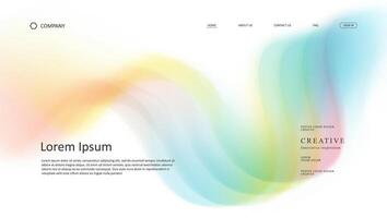 landing page colorful wave gradient vector