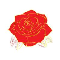 Fresh beautiful rose isolated on white background vector