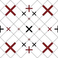Pattern with crosses on white background vector