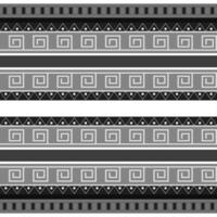 black and white ethnic pattern vector