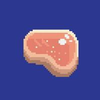 meat icon on cutting board pixel art vector