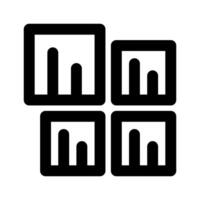 Mini Bar Charts icon thick bold icon line vector