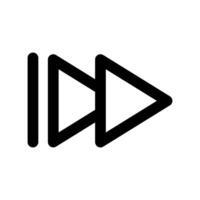 Fast Forward icon thick bold line vector