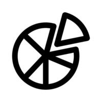 Pie Segment icon thick bold icon line vector