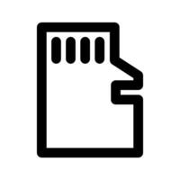Memory Card icon thick bold line vector