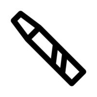 Crayon icon bold thick line vector
