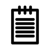 Notepad icon bold thick line vector