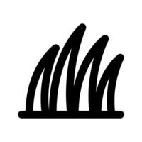 Grass icon thick bold line vector