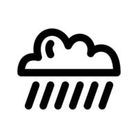 Rainfall icon thick bold line vector