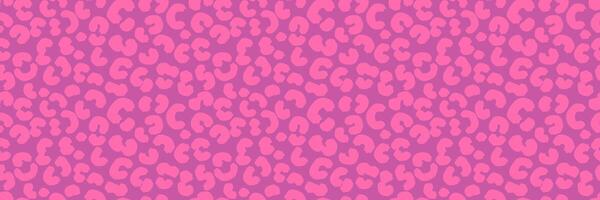 Seamless pattern with abstract leopard spots on a bright pink background. Bold and playful animal print design for fashion, kids wear, textiles vector