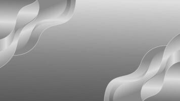 Minimalist modern silver wave background, metallic style vector