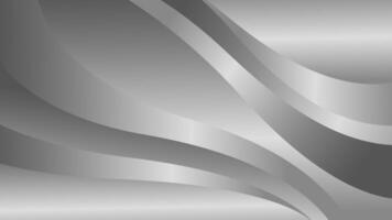 Elegant modern silver wave background, metallic texture vector