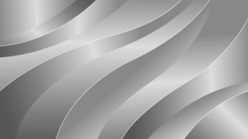 Elegant abstract silver Metallic background. Luxury wave shapes vector