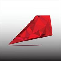 a red diamond shaped object on a white background vector
