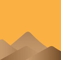 an illustration of a mountain range with a yellow sky vector
