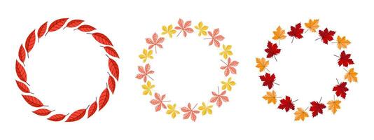 Autumn Leaf Wreaths for Beautiful and Inviting Seasonal Decor During the Fall Season vector