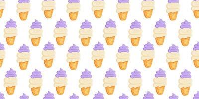 Vibrant and Colorful Ice Cream Cones Pattern Perfect for Any Celebration and Festivities vector