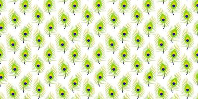 Peacock feather seamless pattern in style vector