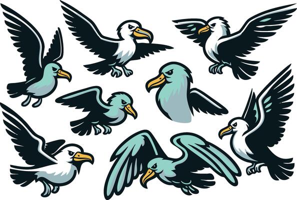 Funny Albatross Characters