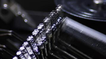 Typo keys of a qwerty typewriter writing video