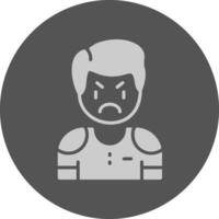 Resentment Emotion Icon Minimal Grey Circle vector