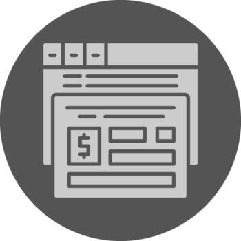 Conversion tracking Circle Minimal Grey Circle Style Icon vector