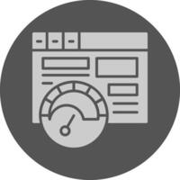 Page speed Circle Minimal Grey Circle Style Icon vector