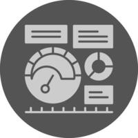 KPI Circle Minimal Grey Circle Style Icon vector