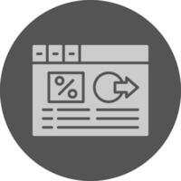 Bounce rate Circle Minimal Grey Circle Style Icon vector