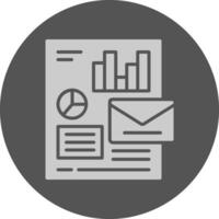 Social media analytics Circle Minimal Grey Circle Style Icon vector