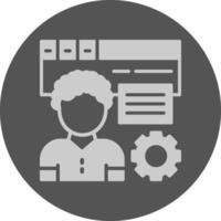 Link outreach Circle Minimal Grey Circle Style Icon vector
