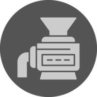 Crusher Minimal Grey Circle Style Icon vector