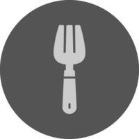 Fork Minimal Grey Circle Style Icon vector