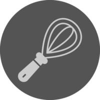 Whisk Minimal Grey Circle Style Icon Design vector