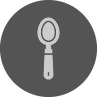 Spoon Icon Minimal Grey Circle Style vector