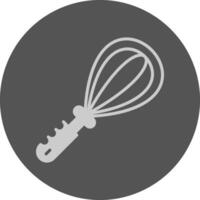 Whisk Icon Minimal Grey Circle Style vector