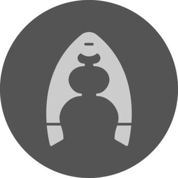 Nutcracker Minimal Grey Circle Style Icon vector