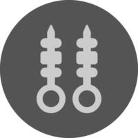Skewer Minimal Grey Circle Style Icon vector