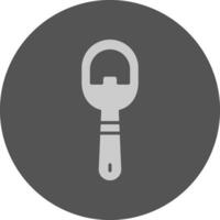 Bottle opener Minimal Grey Circle Style Icon vector