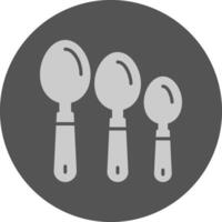 Measuring spoons Minimal Grey Circle Style Icon vector